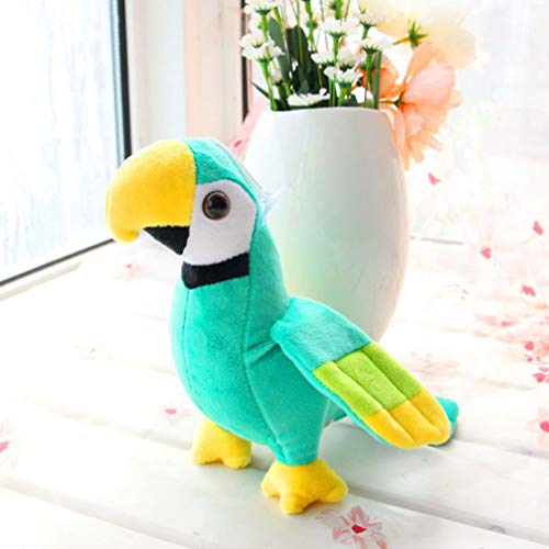 NUOBESTY Loro de Peluche de Juguete Realista Loro de Peluche de Juguete de Peluche de Loro Pájaro Esponjoso Animal de Peluche para Niños Decoración Verde M