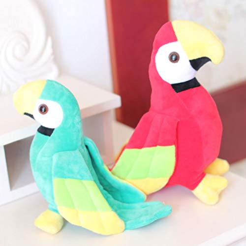 NUOBESTY Loro de Peluche de Juguete Realista Loro de Peluche de Juguete de Peluche de Loro Pájaro Esponjoso Animal de Peluche para Niños Decoración Verde M