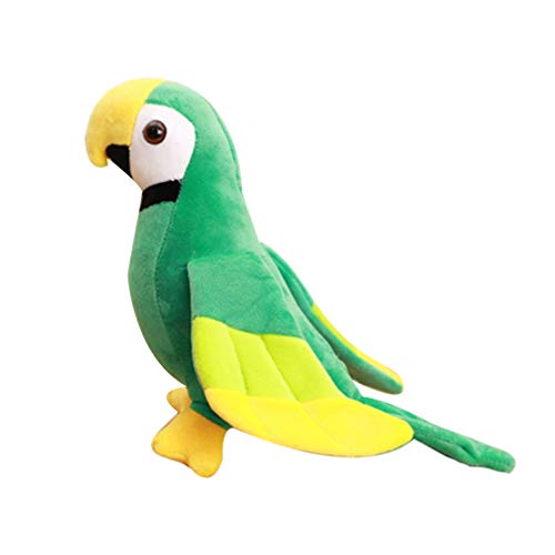 NUOBESTY Loro de Peluche de Juguete Realista Loro de Peluche de Juguete de Peluche de Loro Pájaro Esponjoso Animal de Peluche para Niños Decoración Verde M