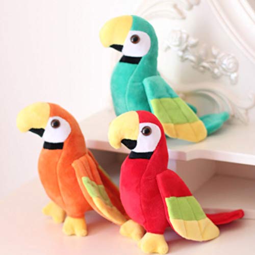 NUOBESTY Loro de Peluche de Juguete Realista Loro de Peluche de Juguete de Peluche de Loro Pájaro Esponjoso Animal de Peluche para Niños Decoración Verde M