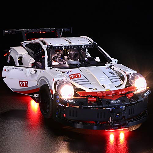 NURICH Juego de luces para Lego 42096 Technic Porsche 911 RSR, compatibles con Lego 42096