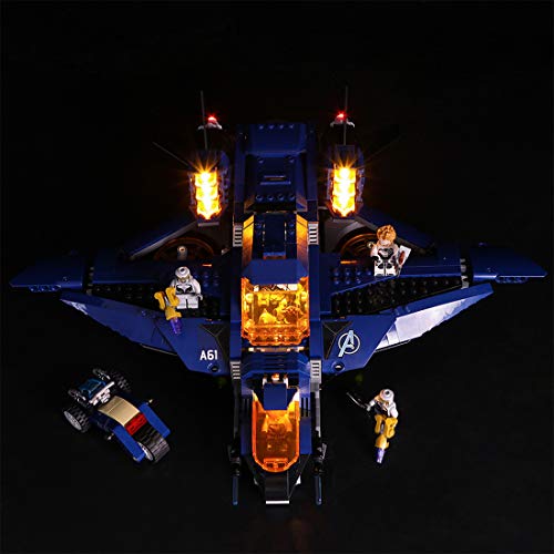 NURICH Juego de luces para Lego 76126 Marvel Super Heroes Ultimate Avengers Quinjet, compatibles con Lego 76126