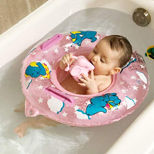 O-Kinee Anillo de Natación Asiento, Flotador Bebe, Anillo de Natación para Bebé, Swim Safe Inflable Piscinas Playa Juguetes de Natación Fiesta Regalo para 6-36 Meses (Rosa)