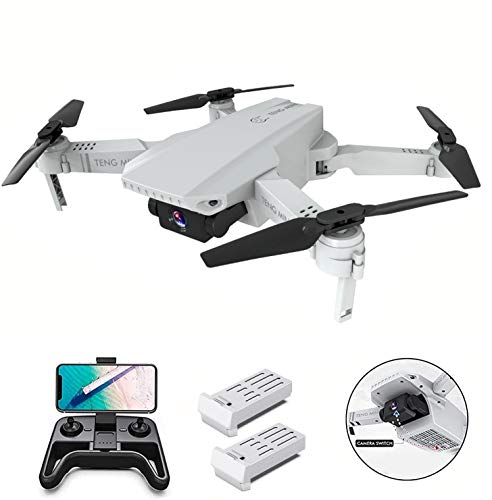 OBEST Mini Drone con Cámara 4K HD, Dual Cámara Posicionamiento de Flujo óptico, Altitude Hold, Vuelo de Trayectoria, 2 Baterías Vuelo de 24-30 Minutos, Modo sin Cabeza, Blanco