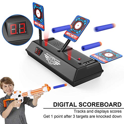 Objetivo Digital Electrónico para Pistolas Nerf con Restablecimiento Automático, Efectos Inteligentes de Sonido y Luz, para Nerf N-Strike Elite/Mega/Rival Series (Sólo Objetivo)