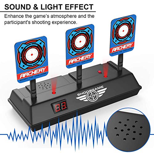 Objetivo Digital Electrónico para Pistolas Nerf con Restablecimiento Automático, Efectos Inteligentes de Sonido y Luz, para Nerf N-Strike Elite/Mega/Rival Series (Sólo Objetivo)