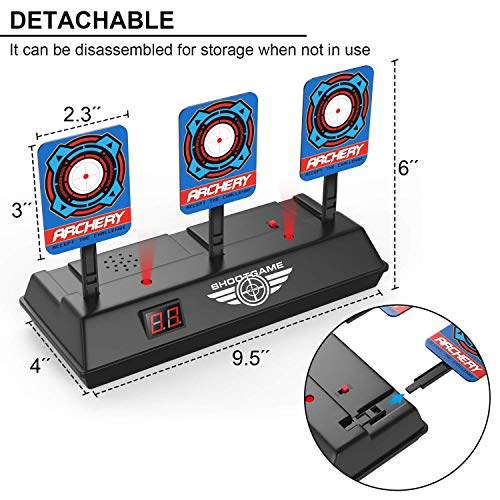 Objetivo Digital Electrónico para Pistolas Nerf con Restablecimiento Automático, Efectos Inteligentes de Sonido y Luz, para Nerf N-Strike Elite/Mega/Rival Series (Sólo Objetivo)