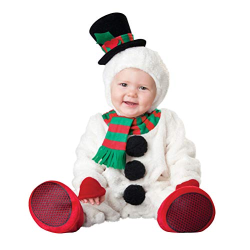 Odziezet Navidad Conjunto Bebé Niño Niña Papá Noel Elf Reno Muñeco de Nieve Ropa Disfraz 4 PCS Sombrero + Traje + Zapatos + Bufanda 0-2 años