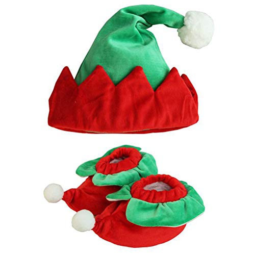 Odziezet Navidad Conjunto Bebé Niño Niña Papá Noel Elf Reno Muñeco de Nieve Ropa Disfraz 4 PCS Sombrero + Traje + Zapatos + Bufanda 0-2 años