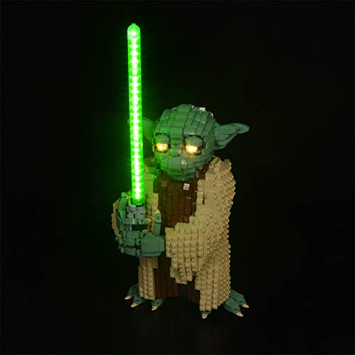 Oeasy - Kit de iluminación para Lego 75255 Star Wars ataque de la clonación Yoda LED Kit compatible con Lego 75255 (no incluye modelo Lego)