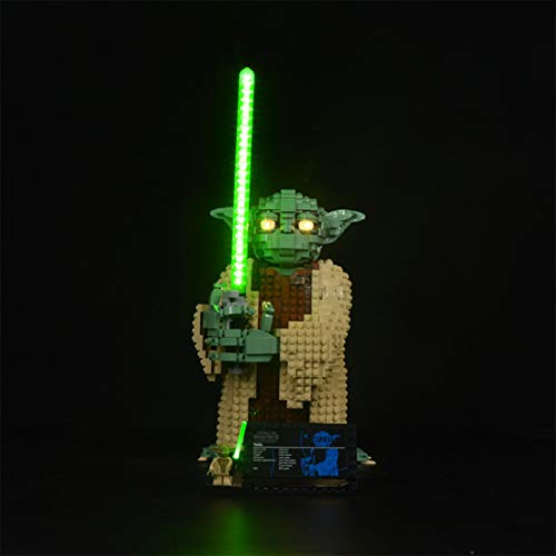 Oeasy - Kit de iluminación para Lego 75255 Star Wars ataque de la clonación Yoda LED Kit compatible con Lego 75255 (no incluye modelo Lego)