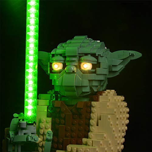 Oeasy - Kit de iluminación para Lego 75255 Star Wars ataque de la clonación Yoda LED Kit compatible con Lego 75255 (no incluye modelo Lego)