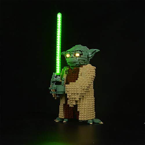 Oeasy - Kit de iluminación para Lego 75255 Star Wars ataque de la clonación Yoda LED Kit compatible con Lego 75255 (no incluye modelo Lego)