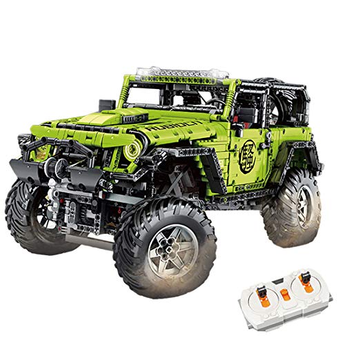 Oeasy Técnica todoterreno – Modelo para Jeep Wrangler Rubicon, 2343 bloques de construcción con control remoto y motores, juego de construcción, compatible con Lego Technic