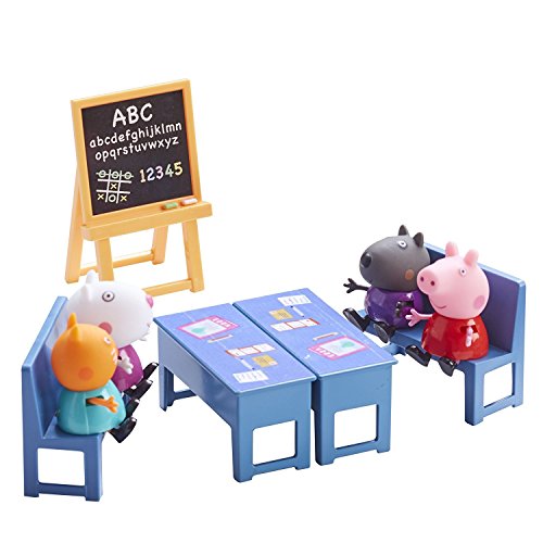 Officel Peppa Pig Playset De La Salle De Classe - Madame la Gazelle & Peppa Pig personnalités dont Peppa Pig & Amis