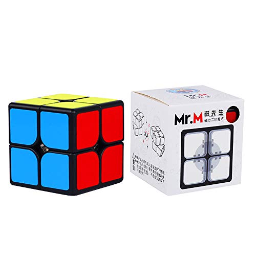 OJIN Shengshou Mr.M 2x2 Gema Baoshi Cube Rompecabezas Cerebro Twist Puzzle Juguetes (Negro 2x2)