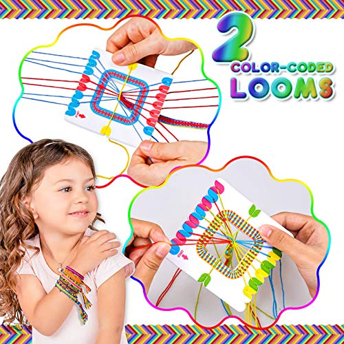 Oligo Regalos para Niños Niñas de 7 8 9 Años Niña, Niños Kits de Manualidades Juguetes Amistad para Niños de 6 7 8 Años Niñas Niños Niños Bricolaje Arte Tejido Pulsera