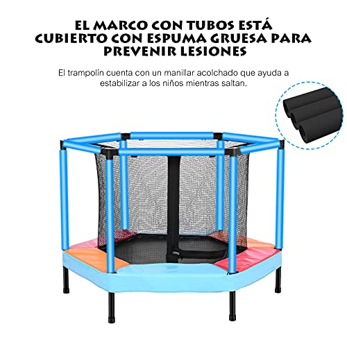 ONETWOFIT Cama Elástica, Cama Elástica para Niños, Trampolín Fitness Plegable, Trampolín niños Peso máximo 75 kg OT313