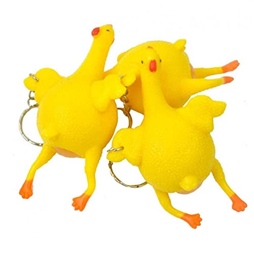 Onsinic Estrés Bola 1pc De La Novedad De Los Juguetes del Respiradero De Huevo De Gallina Gallinas Ponedoras Apretada Llavero Divertido De Halloween Llavero Niños Juguetes