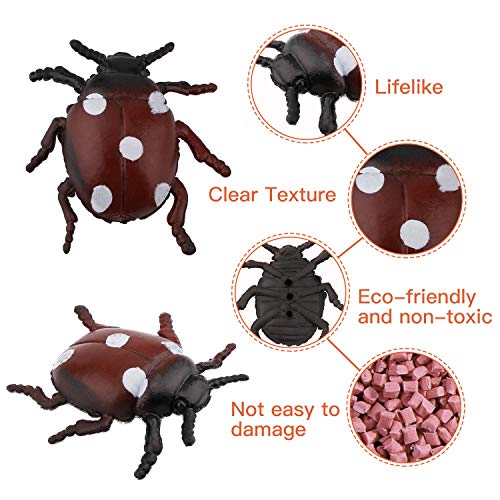 OOTSR 32 Piezas Insectos de plástico Bichos Figuras variadas realistas Juguetes de Insectos realistas Hechos PVC Calidad para niños Fiesta de cumpleaños temática de Insectos educativos y favores