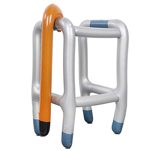 OOTSR Marco Zimmer Inflable y bastón Inflable, Novedad Presente Broma de Vestir para Adultos / Niños / Abuela Divertidos Accesorios de Disfraces (Esquina Gris o Azul)