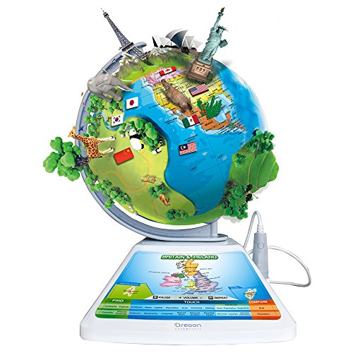 Oregon Scientific SG-268-R - Globo terráqueo Smart Globe Adventure AR