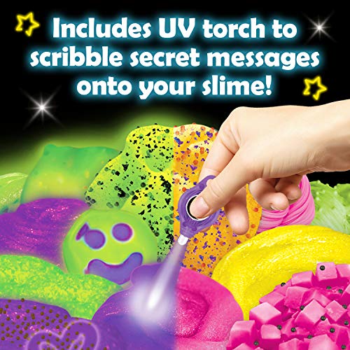 Original Stationery Slime para Niños Fabrica de Slime Neon Tropical Glitter Glow in The Dark Slime Kit Prepara Crunchy Slime, Floam, Jelly Cube y Rainbow Slime, Gran Regalo para Niñas