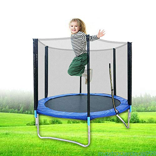 OUKANING Trampolín de jardín de 183 cm de diámetro. Cama elástica interior y exterior con un