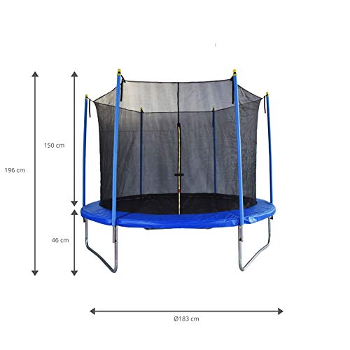 Outdoor Toys Cama Elástica Trampolín Infantil Fly Diametro 183 cm con Red Seguridad