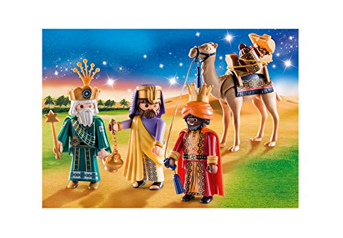 Outletdel ocio Conjunto Navidad Reyes Magos Playmobil con Camello y Regalos. 59 Piezas.