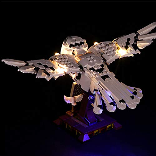 OVERWELL Juego de luces LED para Lego 75979 Harry Potter Hedwig Figura de búho, kit de iluminación USB compatible con Lego 75979