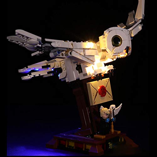 OVERWELL Juego de luces LED para Lego 75979 Harry Potter Hedwig Figura de búho, kit de iluminación USB compatible con Lego 75979