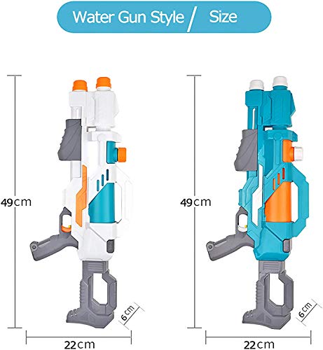 OYLQXSGS para niños, Doble Boquilla, súper Pistola de Agua, succión, 300CC, Juguete, Regalo, niño, niña, niño y Adulto, Piscina de Verano, Playa, Fiesta de Lucha contra el Agua al Aire Libre (White)