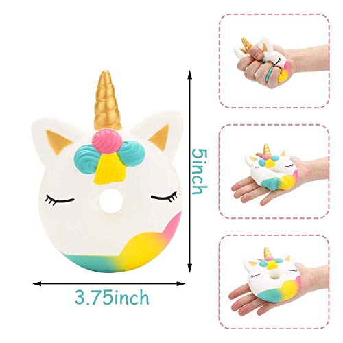 Pachock 4 pcs Kawaii Squishy Juguetes Descompresión Slow Rising Squeeze Bolas Alivio del estrés Squishies