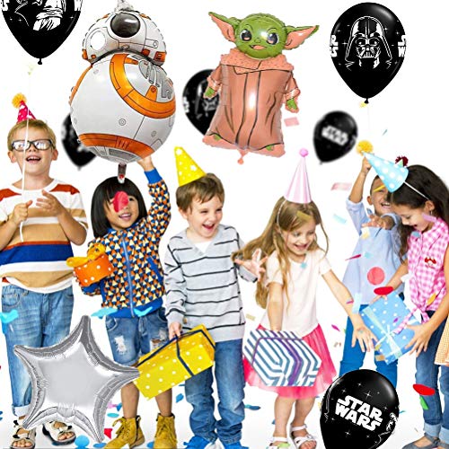 Pack 17 Globos Star Wars ZSWQ-Decoración con temática de Star Wars para Favores Regalo Carnaval Boda Fiestas y cumpleaños,Ideal para Decorar Tus Fiestas