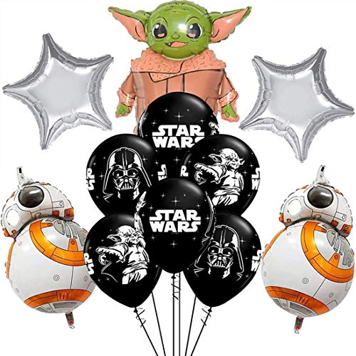 Pack 17 Globos Star Wars ZSWQ-Decoración con temática de Star Wars para Favores Regalo Carnaval Boda Fiestas y cumpleaños,Ideal para Decorar Tus Fiestas