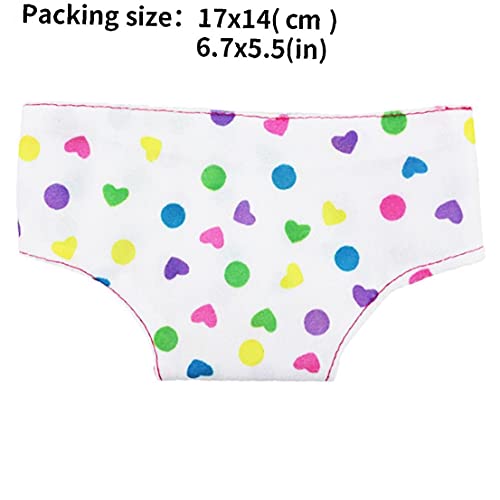 Pañales para muñecas de impresión floral. Ropa interior para 16 "muñecas (30-40 cm) Los cuatro modelos son diferentes pueden reciclarse y los materiales son un paquete de muñecas seguras de 4