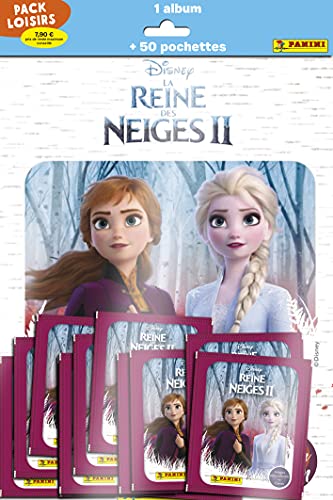 Panini France SA- Packs Loisirs Frozen 2 Movie Pack de Ocio 2021 – 1 álbum + 50 Fundas, Color (003735SPF)