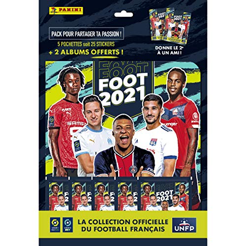 Panini France SA- Stickers Panini 2020-21-Lote de 5 Fundas y 2 Pegatinas (003994SPCFGD)