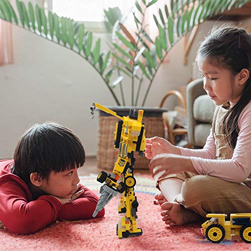 Paochocky Set de Bloques de Construcción 6 in 1 Stem Juguetes de Transformers Robots Regalo de Juguete de DIY Creativo Conjunto para Niños y Niñas (479 Piezas)