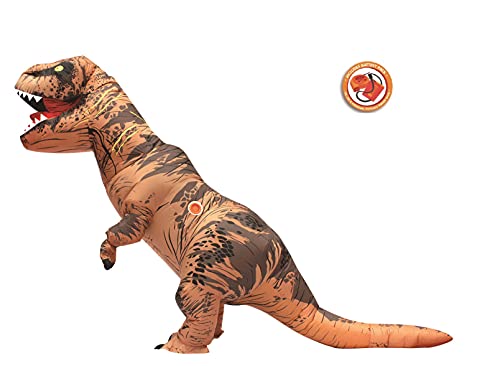 PARAYOYO T Rex Disfraz Dinosaurio Inflable Adulto T-Rex Disfraces para Halloween Brown