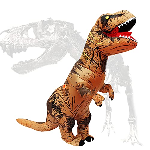 PARAYOYO T Rex Disfraz Dinosaurio Inflable Adulto T-Rex Disfraces para Halloween Brown