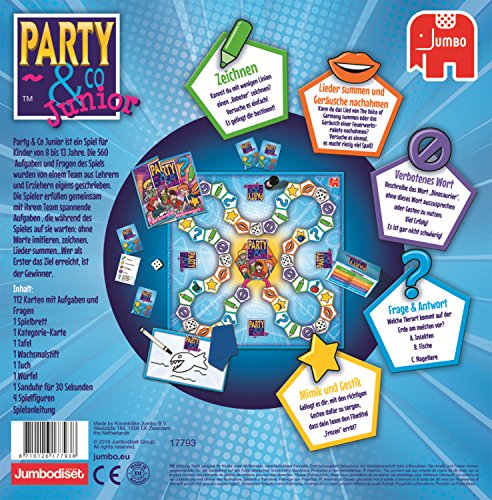 Party & Co. Junior Niños y adultos Juego de mesa de carreras - Juego de tablero (Juego de mesa de carreras, Niños y adultos, 45 min, Niño/niña, 8 año(s), 13 año(s)). Versión alemana