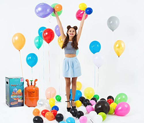 PartyMagix Helio Premium - Gas para globos, envasado en Alemania, para 30 globos, bombona de gas, para decoración de cumpleaños, fiestas, bodas, globos desechables (para aprox. 30 globos)