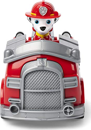 Pat Patrouille 6056854 - Camión de Bomberos de la Patrulla Canina con Figura extraíble de Marshall el Dálmata de 15 cm y Escalera móvil - Juguete Infantil a Partir de 3 años de Edad