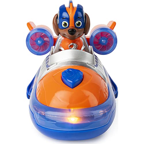 Paw Patrol 6054651 - Juguete Infantil, vehículo y Figura de Zuma Mighty Pup de la Patrulla Canina