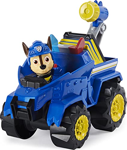 PAW Patrol Dino Rescue Chase Deluxe Rev Up Vehículo con Misterio Figura de Dinosaurio