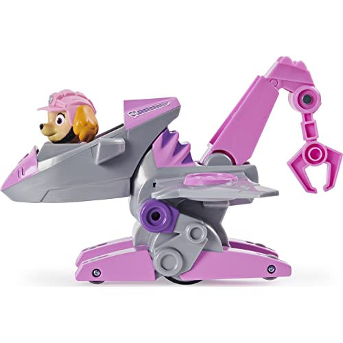 PAW Patrol Dino Rescue Skye's Deluxe Rev Up Vehículo con Figura de Dinosaurio Misterioso