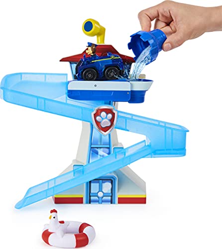 PAW PATROL Juego de baño de Adventure Bay con vehículo de persecución Iluminado, Juguete de baño para niños de 3 años en adelante