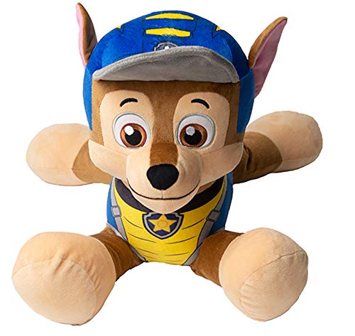 PAW PATROL Peluches de los Perritos Chase Marshall y Skye, Juguetes Patrulla Canina 53 cm, Merchandising Oficial Niños y Niñas (Chase)